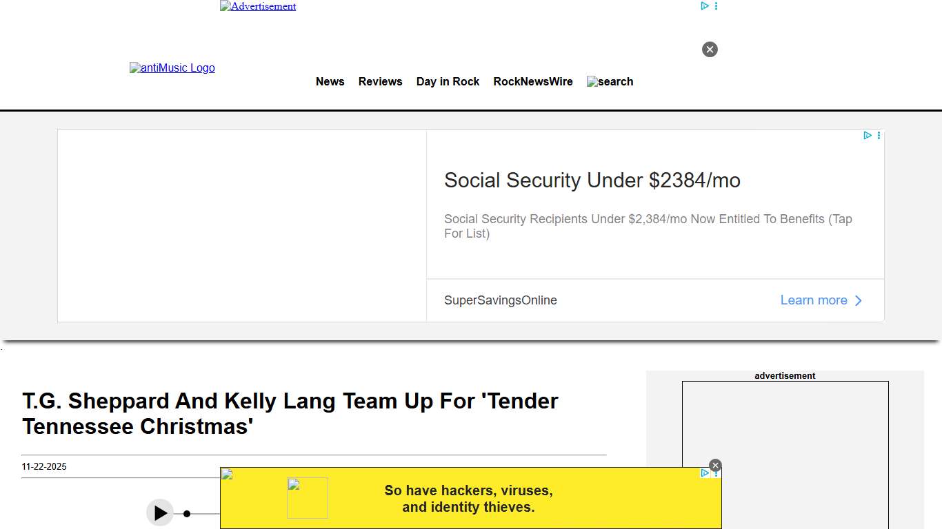 T.G. Sheppard And Kelly Lang Team Up For 'Tender Tennessee Christmas' ::antiMusic.com